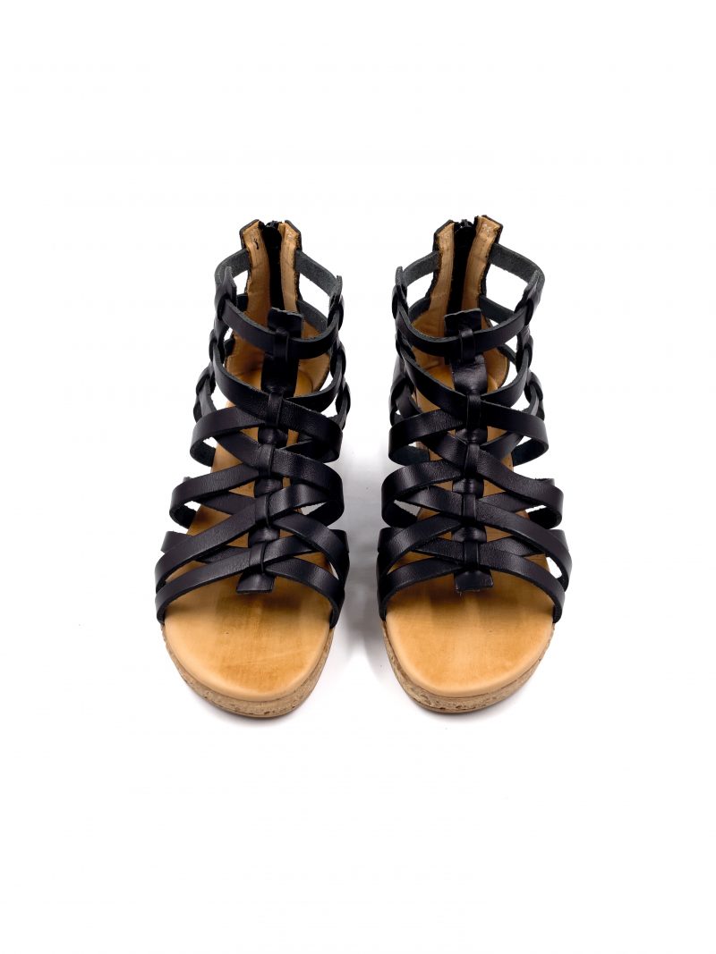 leather platform sandals for women