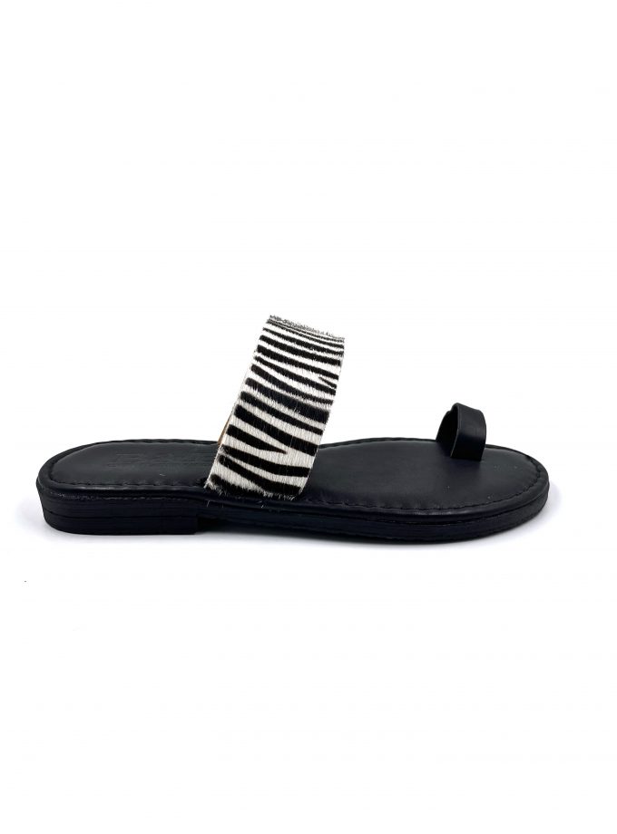 Violetta Animal Print Leather Sandals