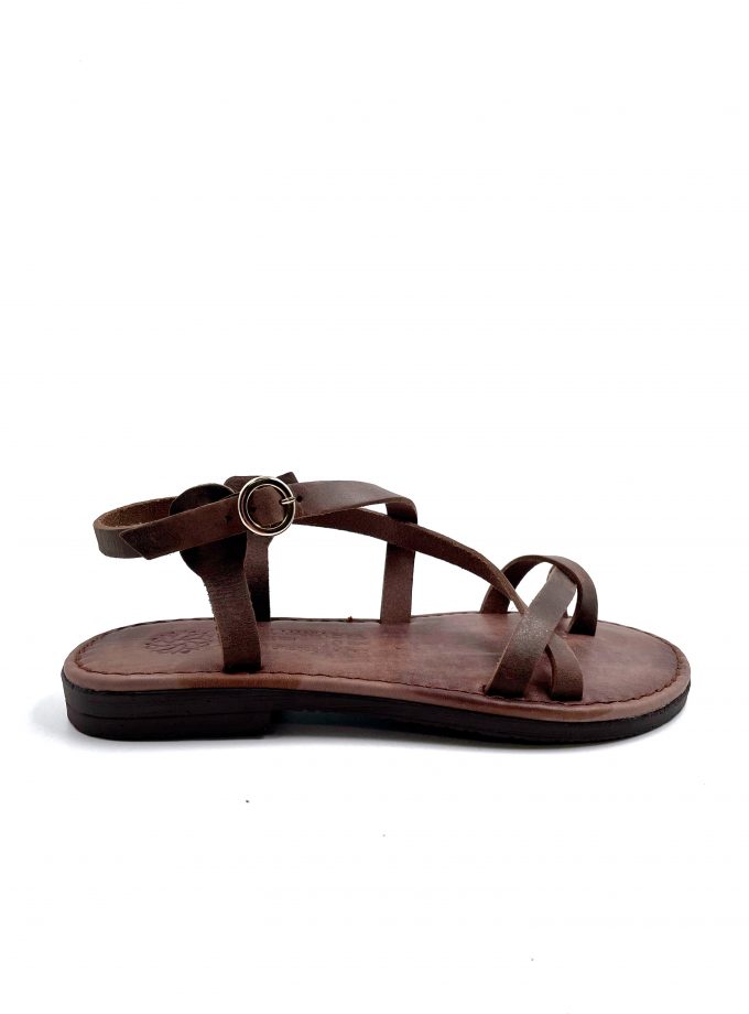 Pisti Gladiator Leather Sandals Brown