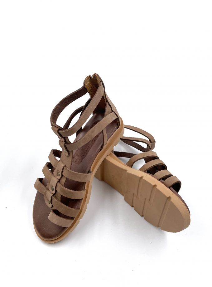 gladiator brown leather sandals