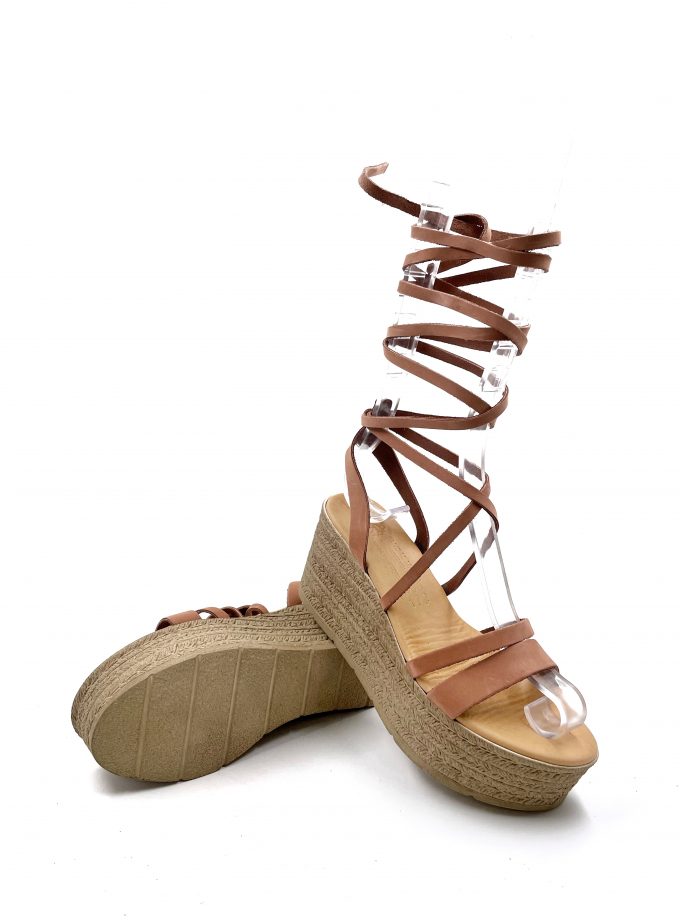 light brown leather platforms sandals