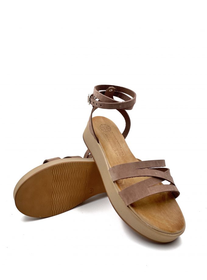 light brown strappy leather sandals