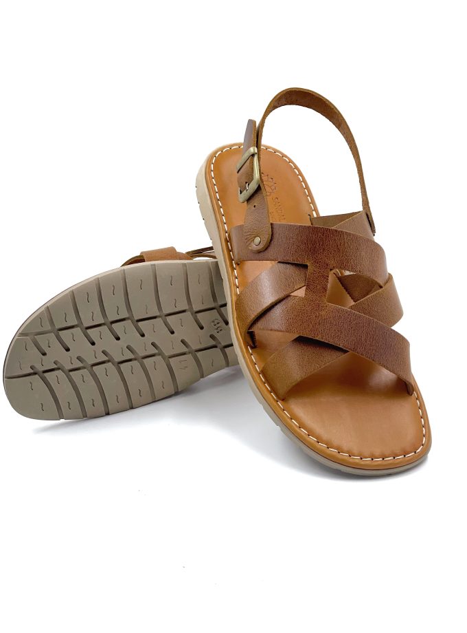 handmade leather sandals for men brown
