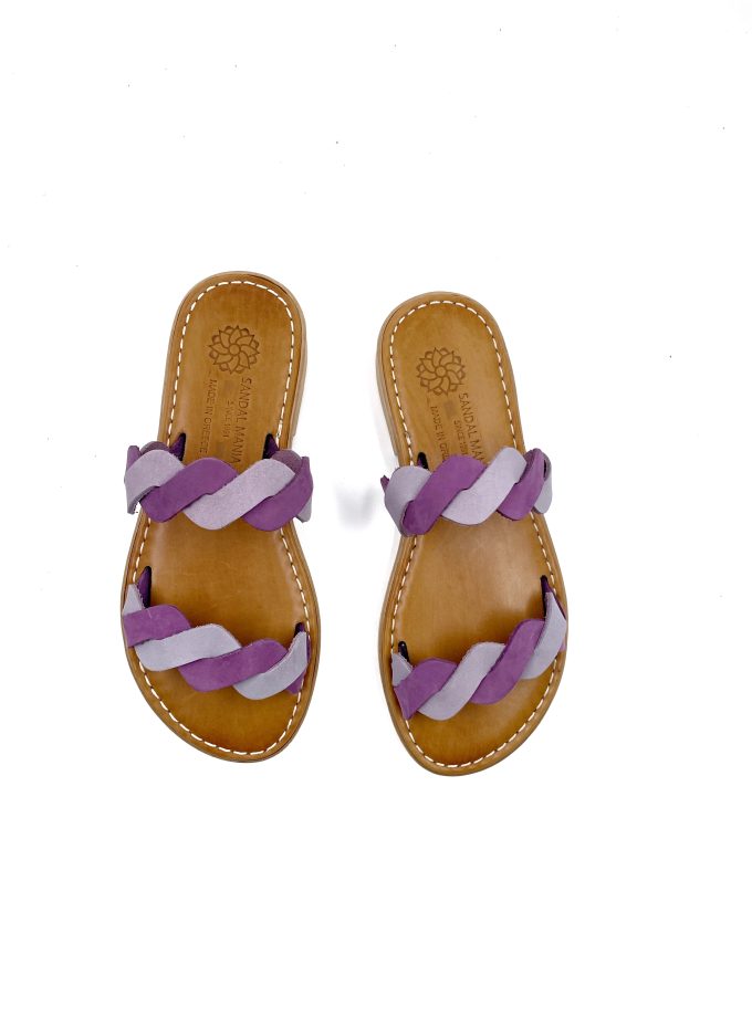 Harmony Handmade Leather Sandals Purple