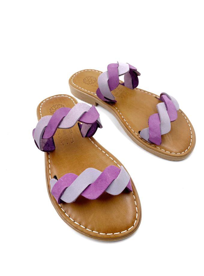 Harmony Handmade Leather Sandals Purple